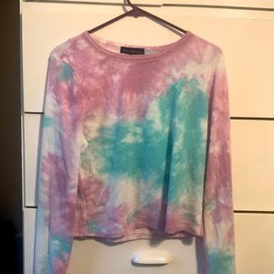 Crop ink splatter top